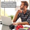 thumbnail image 4 of 2 Pieces Infinity Cube Fidget Hand Killing Time Transform Cube Fidget Block Mini Cube Relaxing Hand-Held Cube Sensory Toy for Adults Boys Girls (Black, Red), 4 of 7