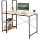 thumbnail image 1 of Escritorio con Repisa para Computadora o Laptop Diseño Minimalista Mesa Moderna con Estructura Resistente Mueble para Casa o Oficina Resistente Soporta hasta 120 Kg (Blanca), 1 of 8