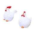 thumbnail image 4 of Figuras en miniatura de pollo 2x Decoración de la forma de flores Resina Decoración decorativa Decoración Estatuas de jardín para el porche para el, 4 of 8