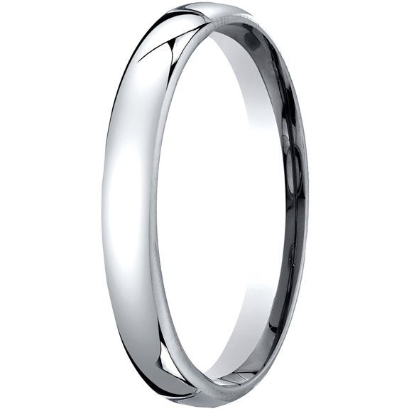 Mens 14K White Gold, 3.5mm London Couture Comfort-Fit Wedding Band (sz 10)