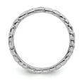 thumbnail image 2 of 925 Sterling Silver Stackable Expressions Rhodium Twisted Ring Size: 10; for Adults and Teens; for Women and Men, 2 of 5