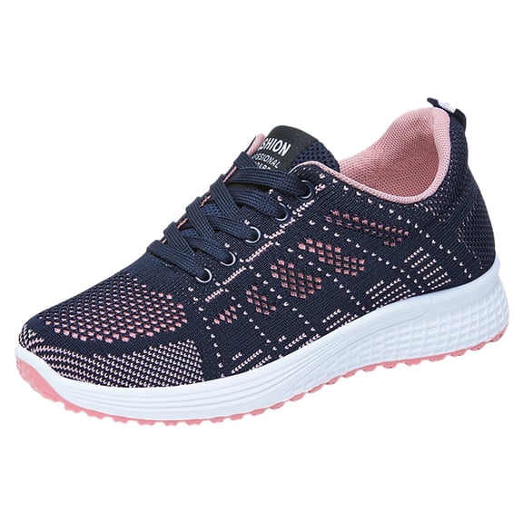 AUDeals Women’s Mesh Sneakers Slip On Walking Shoes Lightweight Low Top Gym Trainers Non Slip Casual Tennis Shoes (Blue, 8.5)