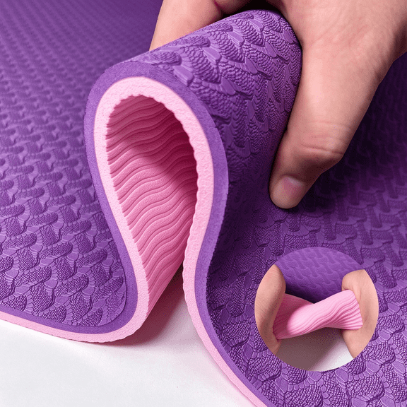 TPE Yoga Mat, 8mm Extra Thick 72" x 24", Non Slip Eco Friendly Exercise Mat for Yoga Pilates Workout