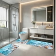 thumbnail image 7 of WWC 4‑Piece Bathroom Rug Set, Soft Non‑Slip Absorbent Bath Mat, U-Shape Contour Toilet Mat & Runner Rug for Bathroom and Shower Room, 7 of 7