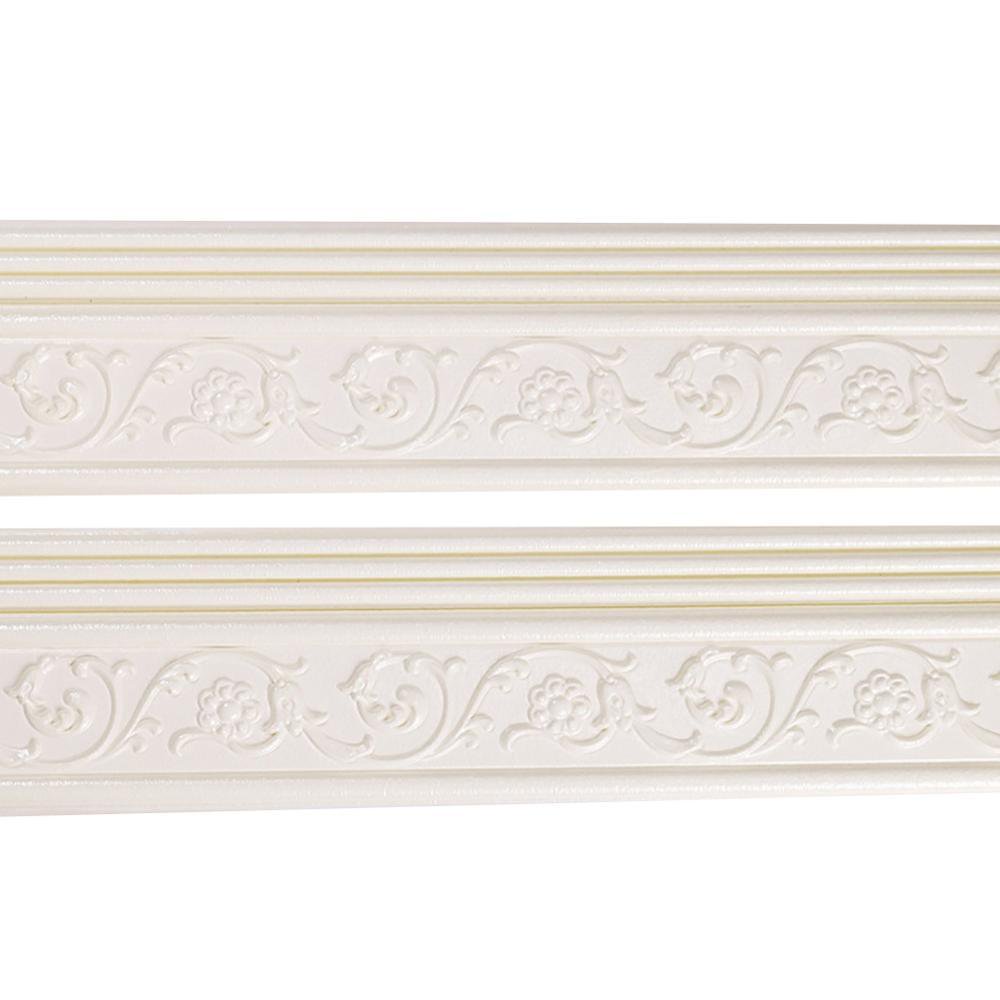 27"x 3" Self Adhesive Flexible Foam Molding Trim, 3D Sticky Decorative Wall Lines Wallpaper
