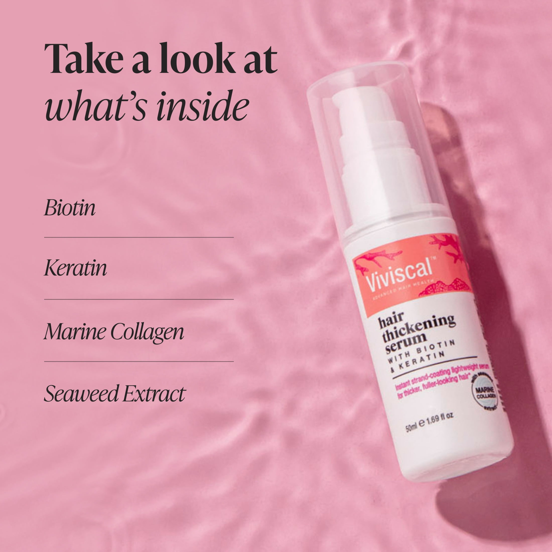 Viviscal Hair Growth Serum, Volumizing Leave-in Elixir for Thicker
