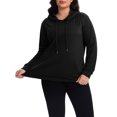 thumbnail image 2 of Cueply Women's Plus Size Hoodie Pullover Sweatshirt Long Sleeve Casual Hooded Sweatshirt with Kangaroo Pocket Fall Winter Tops, 2 of 8