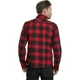 thumbnail image 3 of BRANDIT INDIVIDUAL WEAR Adult Male Flannel Check Long Sleeve Shirt, Color: Red/Black Charcoal, Size: L, 3 of 6
