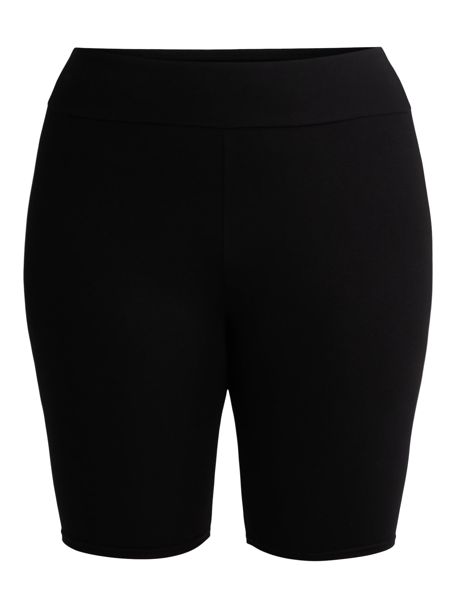 Terra & Sky Women’s Plus Size Bike Shorts, 10" Inseam, 2-Pack, Sizes 0X-5X