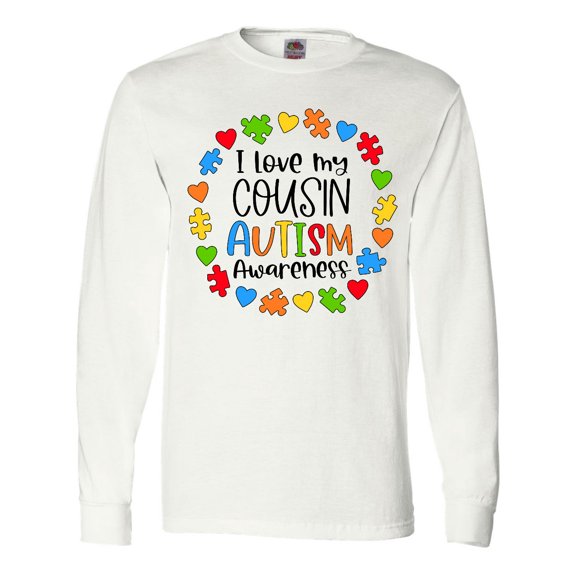 Inktastic I Love my Cousin Autism Awareness Long Sleeve T-Shirt