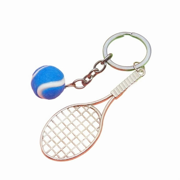 Miniature Tennis Keyring Zinc Alloy Craftsmanship Sport Theme Keychain Sporty Accessory For Backpack Or Keys