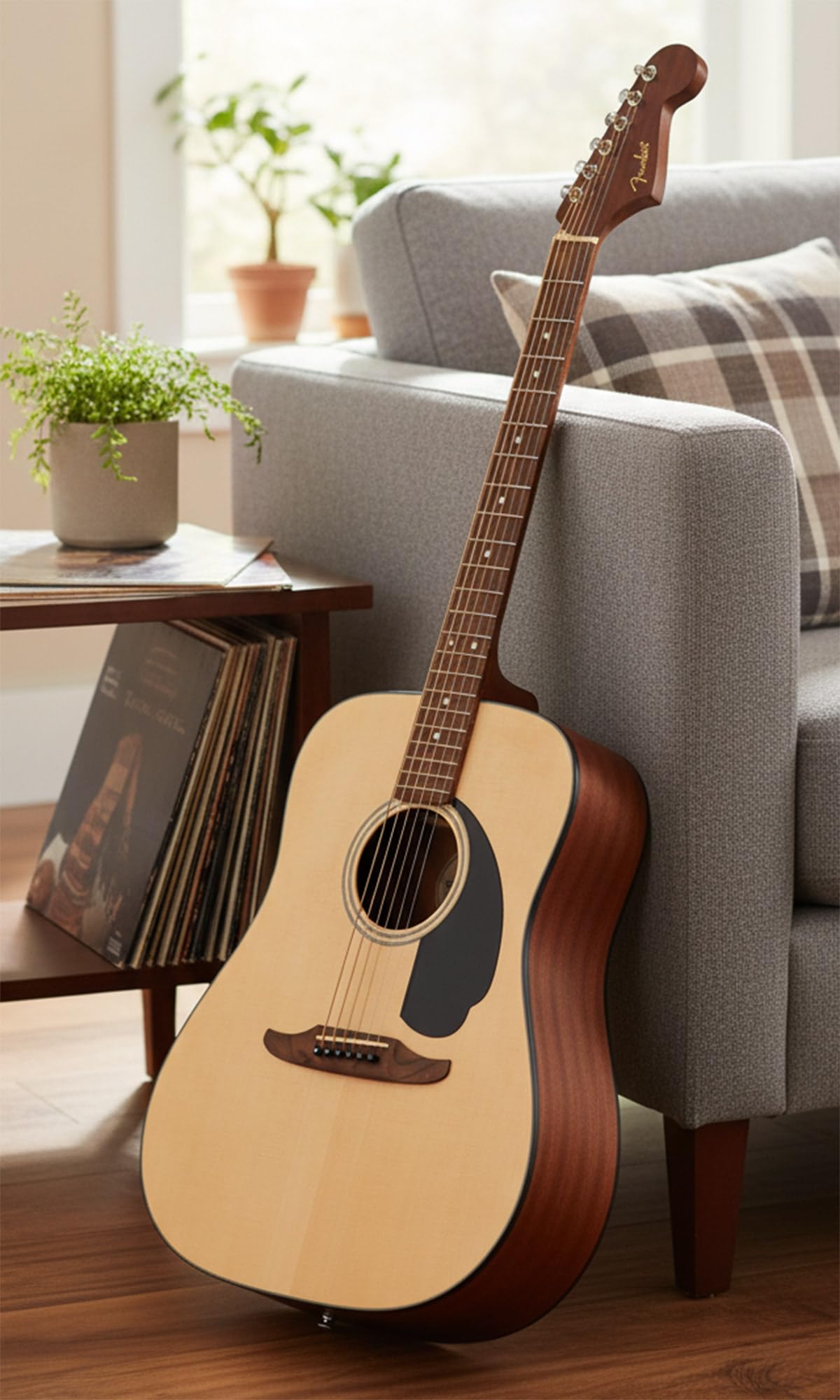 Fender California Standard Redondo Acoustic Guitar Pack - Natural Bundle with Gig Bag, Tuner, Strap, Strings, String Winder, Picks, Fender Play Online Lessons, and Austin Bazaar Instructional DVD