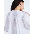 thumbnail image 5 of Free Assembly Women's Shirred Cotton Button Down Blouse with Long Sleeves, Sizes XS-XXL, 5 of 6