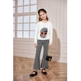 thumbnail image 5 of Arshiner Girls 2 Piece Clothes Long Sleeve Sweatshirt & Flared Pants Fall Clothing Set, 5 of 6