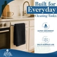 thumbnail image 4 of Dan River Bar Mop Cotton Kitchen Towel pack of 12 Super Absorbent And Reusable Cleaning Cloth - Black, 16x19in, 4 of 9