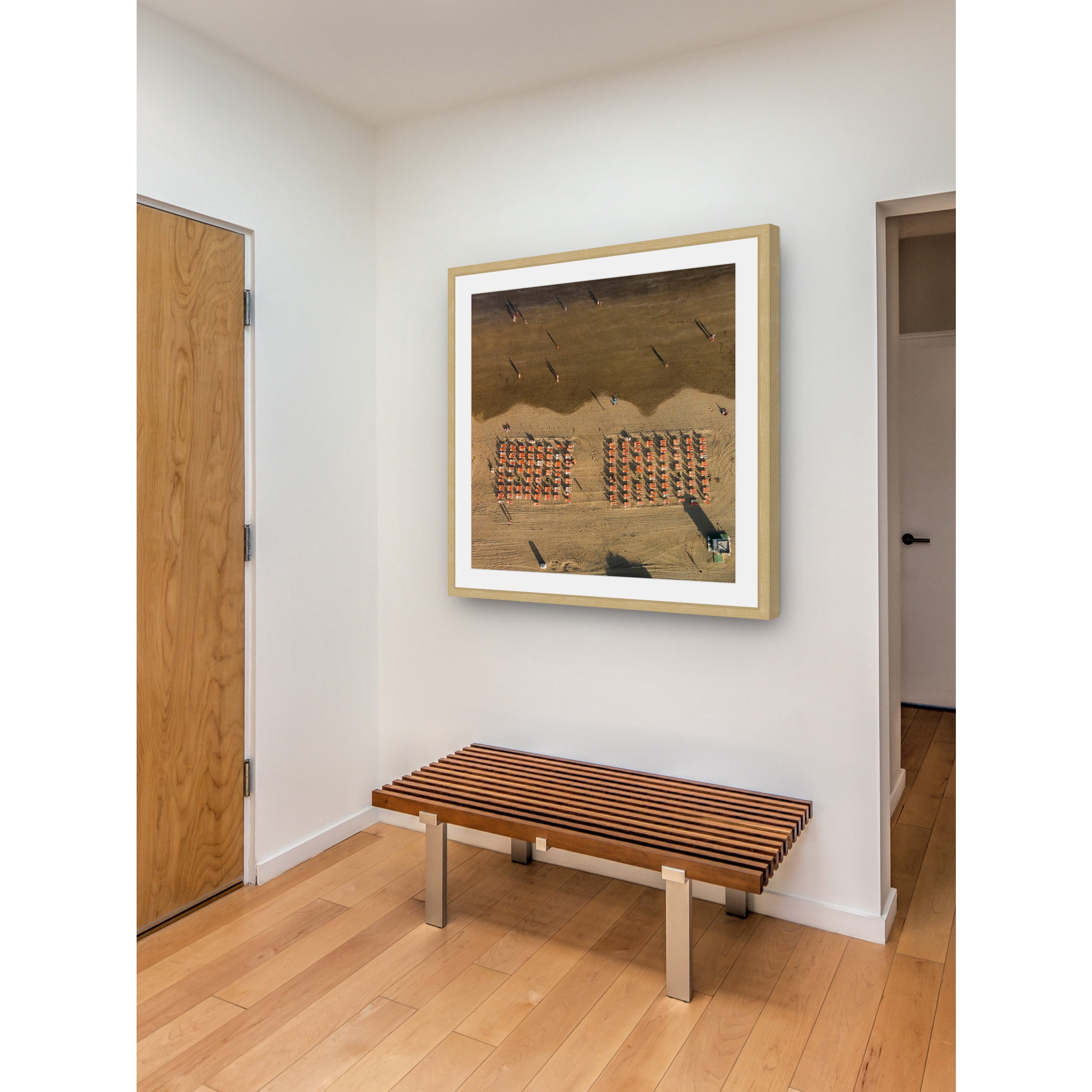 Marmont Hill "Chairs In Rows" By Karolis Janulis Framed Painting Art Print, 18.0" x 1.5"