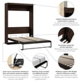 thumbnail image 4 of Pemberly Row 59W Full Murphy Bed in Black Walnut Engineered Wood, 4 of 7