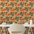 thumbnail image 2 of Ambesonne Floral Peel & Stick Wallpaper for Home, Warm Flowers Leaves Print, 13"x72", Pale Vermilion and Fawn, 2 of 5