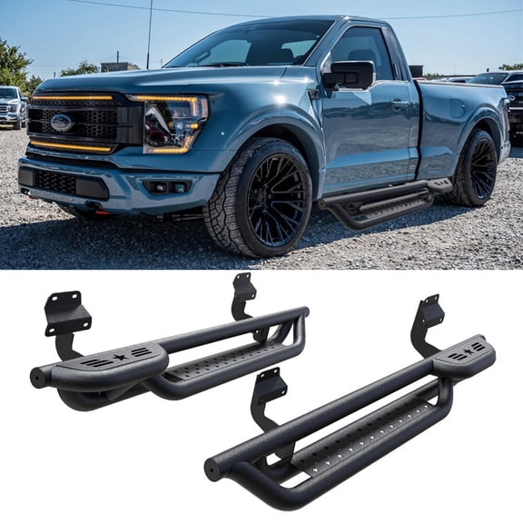 6" Running Boards FOR 2015-2024 Ford F150 Regular Cab Side Steps Nerf Bars Drop