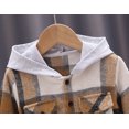 thumbnail image 5 of EnJoCho Fall Jackets for Toddler Girls 3t 4t Kids Baby Boys Girls Flannel Shirt Jacket Plaid Patchwork Long Sleeve Lapel Button Down Fall Shirt Hooded Coat Outwear Kids Trendy Winter Clothes Clearance, 5 of 5