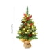 thumbnail image 3 of Piña de árbol de Navidad mini de 17 pulgadas con luces LED - Adorno de simulación de escritorio para decoración navideña, árbol artificial verde, 3 of 6