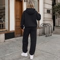 thumbnail image 5 of SUNBS 2 Piece Outfit for Women Lounge Sets Hooded Half-Zip Sweatshirt Jogger Sweatpants Workout Sweatsuit, 5 of 9