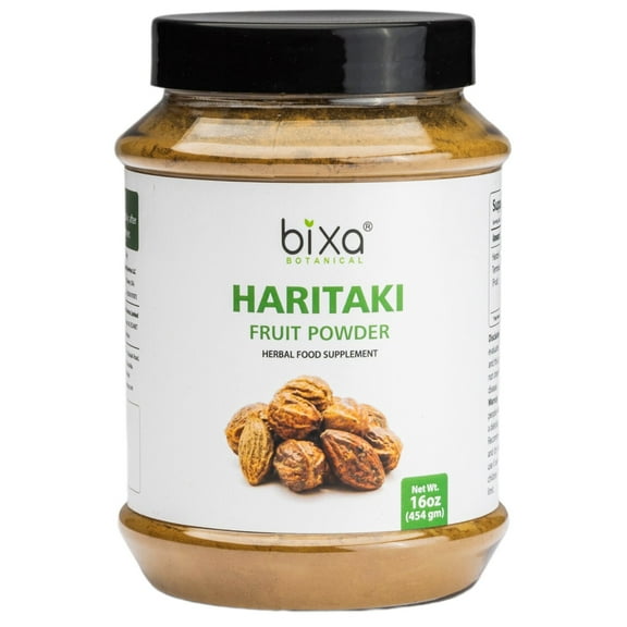 Haritaki Powder (Terminalia Chebula), Supports Proper Digestion & Natural Bowel Cleansing | Pure Herbal Supplement with No Additive – by Bixa Botanical (16 Oz / 1 Pound) |
