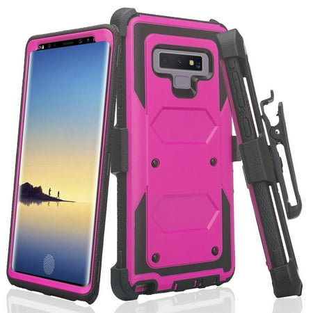 Samsung Galaxy Note 9 Case, Shock Proof Phone Case with Swivel Belt Clip Holster Combo [Kickstand] -