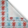 thumbnail image 6 of Ambesonne Octopus Valance & Curtain, Love Themed Animals, 55"x36", Dark Coral Pale Blue, 6 of 6