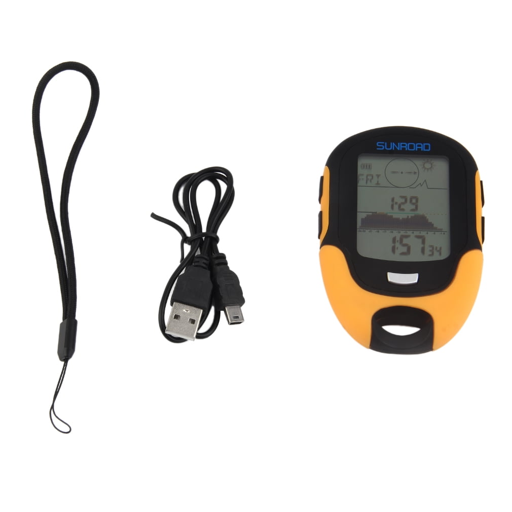Multifunctional FR500 Portable Digital Altimeter Waterproof LCD Screen Display Outdoor Use Barometer Device Orange &... by