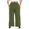thumbnail image 4 of WUJINXIA Womens Plus Size High Waist Drawstring Wide Leg Palazzo Pants Casual Daily Trousers With Pockets 1X-5X, 4 of 5