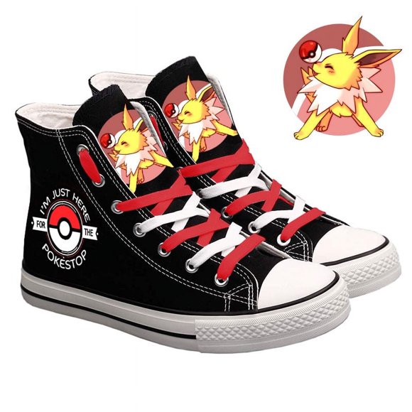 Chaussures Décontractées en Toile pour Hommes Anime Mode Légères Chaussures de Skate Pokemon Pikachu Espadrilles Cadeaux pour Fans d'Anime Chaussures pour Hommes Garçons