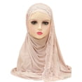 thumbnail image 5 of Hijabs Scarf Scarves For Woman Long Underscarf Headwraps With Bead Chiffon Prayer Turbante, 5 of 7
