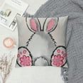 thumbnail image 2 of Qinduosi Easter Bunny Pillow Covers Reversible, Guess What Bunny B*tt, Easter Bunny Home Decor, Bunny Gifts, 2 of 5
