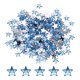 thumbnail image 1 of Uxcell 200Pcs Acrílico Estrella Rhinestone 0.31x0.31" Gemas Plásticas de Fondo Plano Etiquetas para Manualidades Azul Agua, 1 of 6