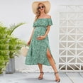 thumbnail image 2 of Maternity Dress Women's Off Shoulder Split A Line Casual Maxi Dress, 2 of 5