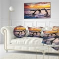thumbnail image 3 of Designart 12" x 20" Multi-color Sea Shore Polyester Throw Pillow, 3 of 5