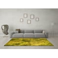 thumbnail image 3 of Ahgly Company Indoor Round Oriental Yellow Industrial Area Rugs, 4' Round, 3 of 4