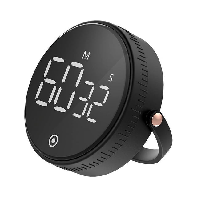 Temporizador de cocina, temporizador digital magnético con pantalla LCD y 3 volúmenes ajustables, control de rotación de 360°, cronómetro y cuenta atrás para cocinar, hornear, hacer deporte, estudiar