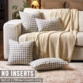 thumbnail image 3 of Fundas de almohada decorativas CARRIE HOME, 16 x 16 cm, color gris, juego de 2, 3 of 7