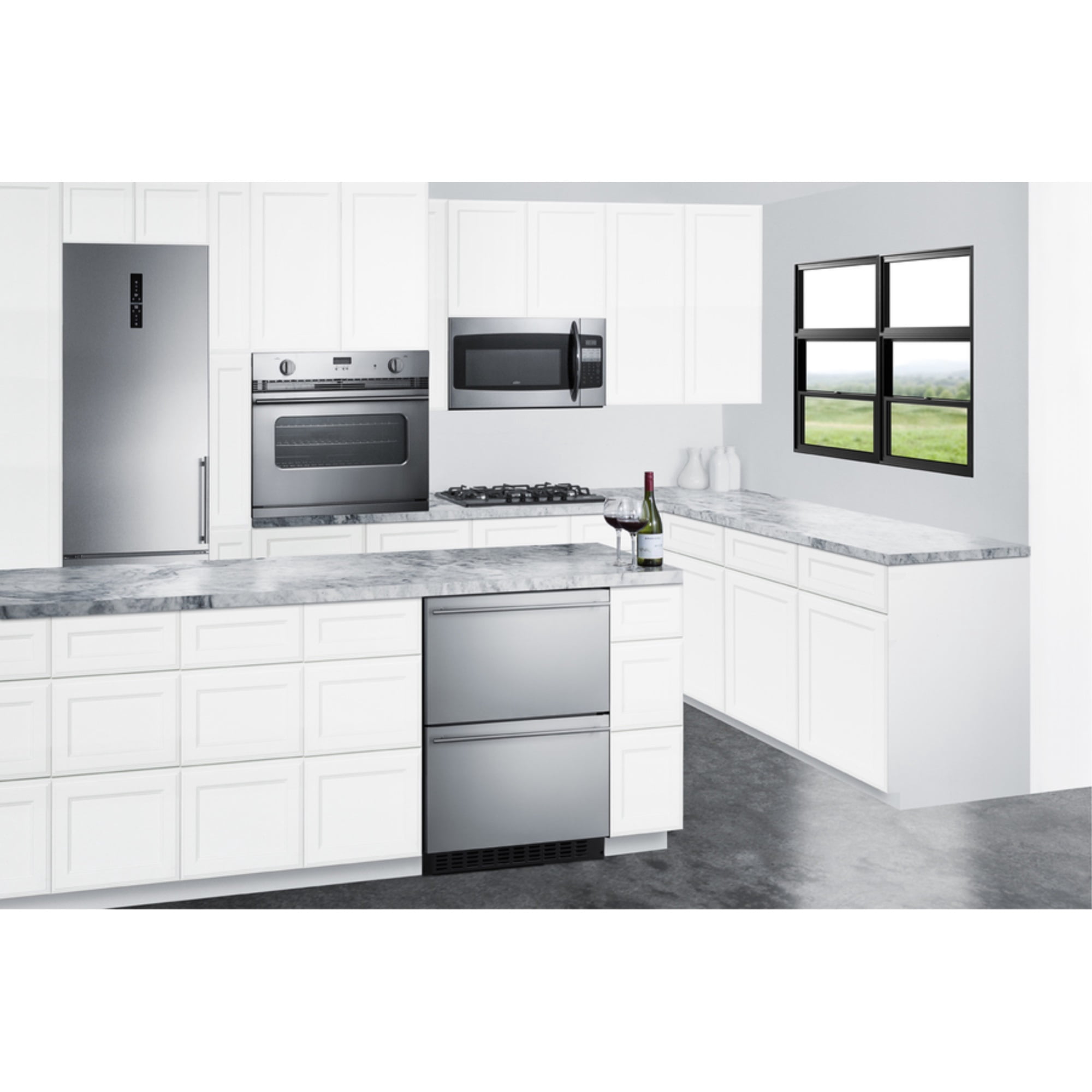 24" Wide 2-Drawer All-Refrigerator, ADA Compliant