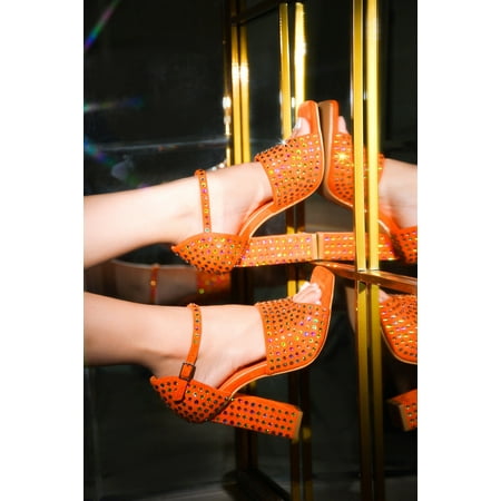 

Obioma diamante square toe block heels - Orange