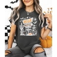 thumbnail image 3 of The Skellie Motel Halloween Shirt for Men & Women Unisex Spooky Skeleton Graphic Tee Pepper Shirt Adult Medium, 3 of 4