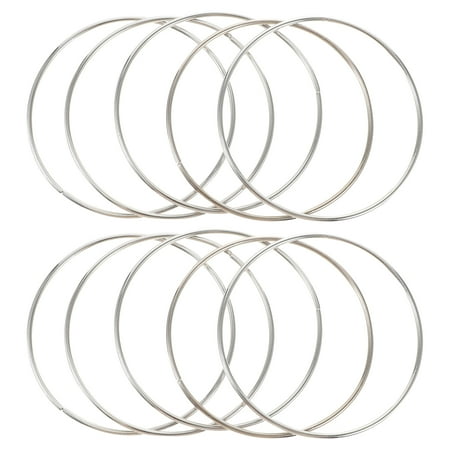 

Vosarea 10 Pcs Simple Dreamcatcher Round Metal Ring Plating Ring Hand-made Craft Accessory for Woman Girl (10cm)
