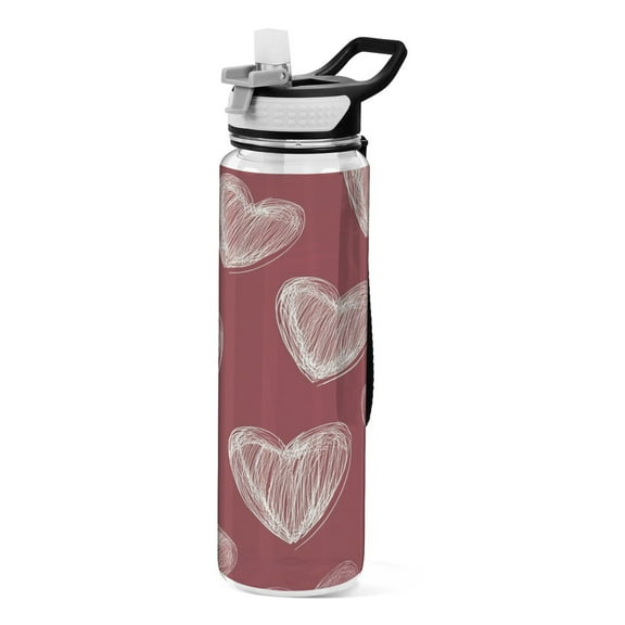 BZSMCE Sport Bottle Heartfelt Whispers Outdoor sports Water Bottle Size: 10.4x3in