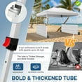 thumbnail image 3 of Ktaxon 10x10 Ez Pop Up Canopy Tent,Outdoor Sun Shade Shelter,Outdoor Gazebo,One Push Setup with 2 Half Sidewalls,1 Roller Bag,4 Sandbags,UPF50+ - White, 3 of 10