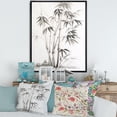 thumbnail image 2 of Designart 'Vintage Black and White Bamboo II' Traditional Framed Canvas Wall Art Print, 2 of 5