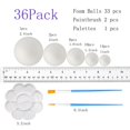 thumbnail image 2 of 36Pack Craft Foam Balls Assorted Sizes (1-2.4 In) Foam Balls For Arts And Crafts Christmas School Craft Project And Holiday Party, 2 of 5