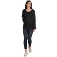 thumbnail image 5 of Inkmeso Solid Raglan Full Sleeve T-shirt For Women Scoop Neck Baseball Tee Casual Tops, 5 of 7