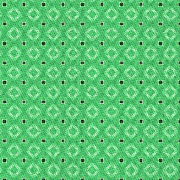 Ahgly Company Indoor Square Patterned Neon Green Area Rugs, 7' Square
